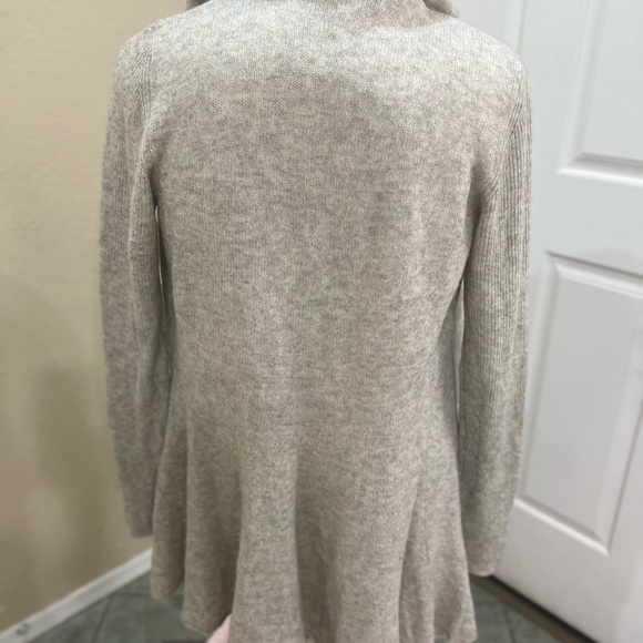 Kenar 100% 2 Ply Cashmere Open Front Waterfall Cardigan Soft Gray sz M Luxury - Picture 2 of 9